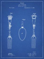 Blueprint Antique Spoon and Fork Patent | Obraz na stenu