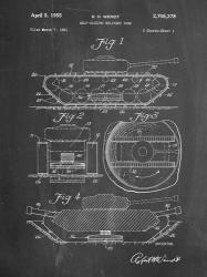 Chalkboard Military Self Digging Tank Patent | Obraz na stenu
