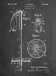 Chalkboard Vintage Ski Pole Patent | Obraz na stenu