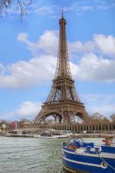 Eiffel Tower and Seine Boat Paris | Obraz na stenu