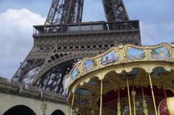 Eiffel Tower with Paris Carousel | Obraz na stenu