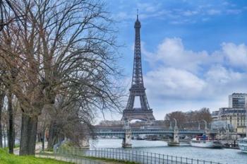 Eiffel Tower, Ile des Cygnes and Seine Paris | Obraz na stenu