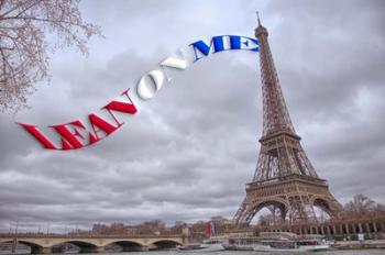 Lean On Me  Flag with Eiffel Tower | Obraz na stenu