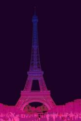 Magenta Eiffel Tower | Obraz na stenu