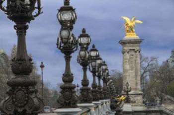 Art Nouveau Lamps Posts on Pont Alexandre III - I | Obraz na stenu
