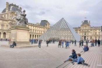 Louvre Palace And Pyramid IV | Obraz na stenu