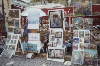 Monmartre Artist Working On Place du Tertre II | Obraz na stenu