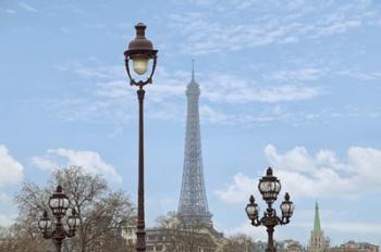 Street Lamps And Eiffel Tower | Obraz na stenu