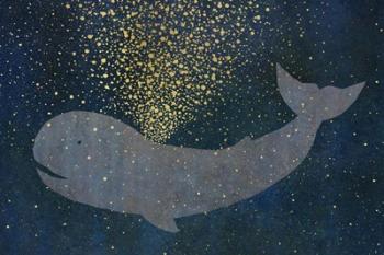 Gold Spraying Whale | Obraz na stenu