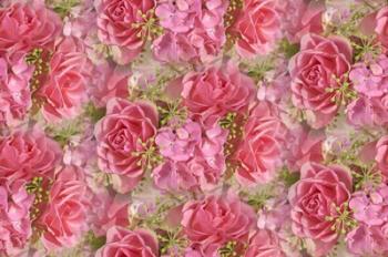 Pink Roses and Hydrangea | Obraz na stenu