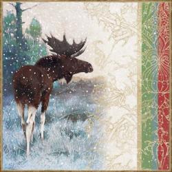 Snow White Christmas Moose | Obraz na stenu