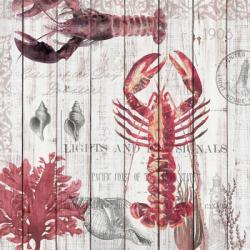 Lobsters on Driftwood Panel | Obraz na stenu