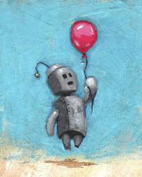 Robot With Red Balloon | Obraz na stenu