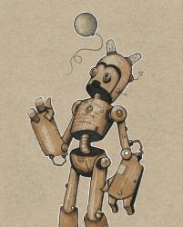 Ink Marker Bot Balloon 6 | Obraz na stenu