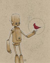 Ink Marker Bot Cardinal | Obraz na stenu