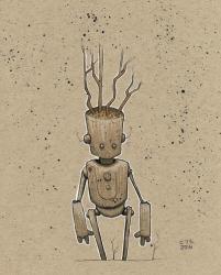 Ink Marker Bot Tree Bot | Obraz na stenu