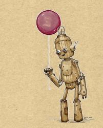 Rusty Robot Balloon | Obraz na stenu
