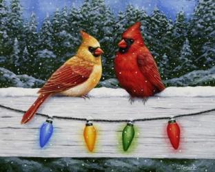 Christmas Cardinals Greeting Card | Obraz na stenu