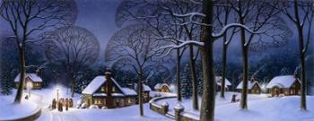 Winter Scene Carollers | Obraz na stenu