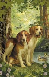 Beagles And Duck | Obraz na stenu