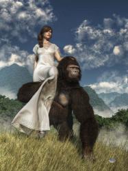 Ape And Girl | Obraz na stenu