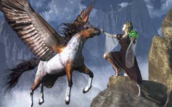 Elf Summoning A Pegasus | Obraz na stenu