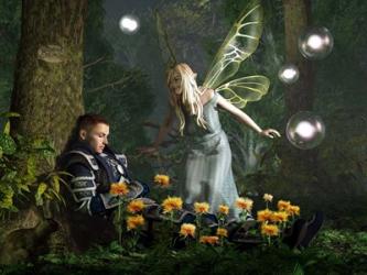 The Knight And The Faerie | Obraz na stenu