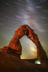 Delicate Arch Star Trails | Obraz na stenu