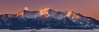 Mount Princeton Moonset at Sunrise | Obraz na stenu