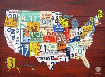 License Plate Map USA I | Obraz na stenu
