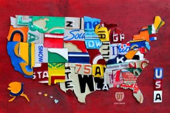 License Plate Map USA III | Obraz na stenu