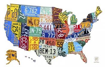 License Plate Map USA II | Obraz na stenu