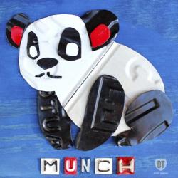 Munch The Panda License Plate Art | Obraz na stenu