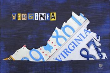 Virginia License Plate Map I | Obraz na stenu