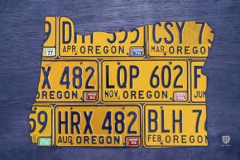 Oregon License Plate Map | Obraz na stenu