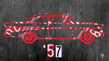 57 Chevy License Plate Art | Obraz na stenu