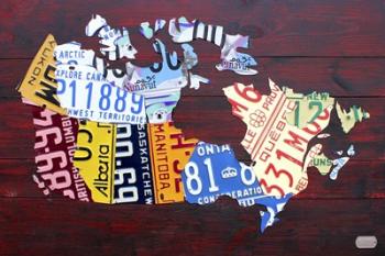 Canada License Plate Map | Obraz na stenu