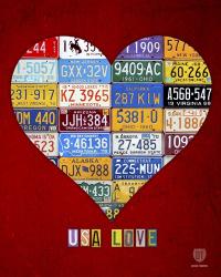 License Plate Art Heart | Obraz na stenu