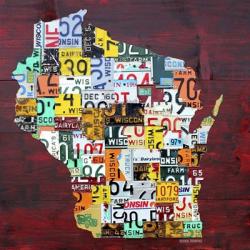 Wisconsin Counties License Plate Map | Obraz na stenu