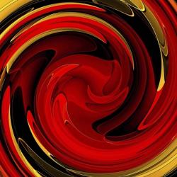Red Gold Swirl | Obraz na stenu