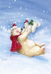 Polar Bears In Christmas Snow | Obraz na stenu