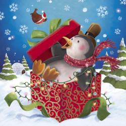 Penguin Holiday Surprise Gift | Obraz na stenu