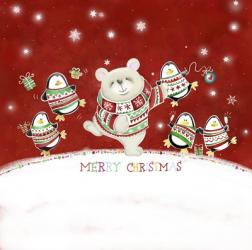 Merry Christmas Penguin and Bear Dance | Obraz na stenu