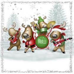 Tis The Season Holiday Deer Band | Obraz na stenu