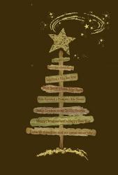 Merry Christmas Multilingual Text Tree | Obraz na stenu