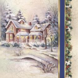 Winter House With Snow and Mistletoe | Obraz na stenu