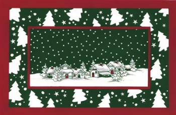 Red and Gree Christmas Village | Obraz na stenu