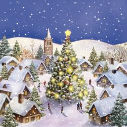 Village Christmas Tree Meet | Obraz na stenu