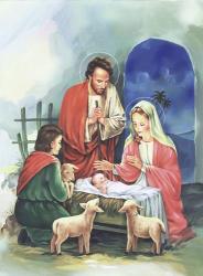 Mary and Joseph's Adoration In Manger | Obraz na stenu