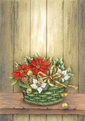 Green Christmas Gift Basket | Obraz na stenu